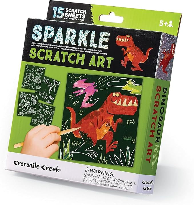 Crocodile Creek  Sparkle Scratch Art Dinosaurs