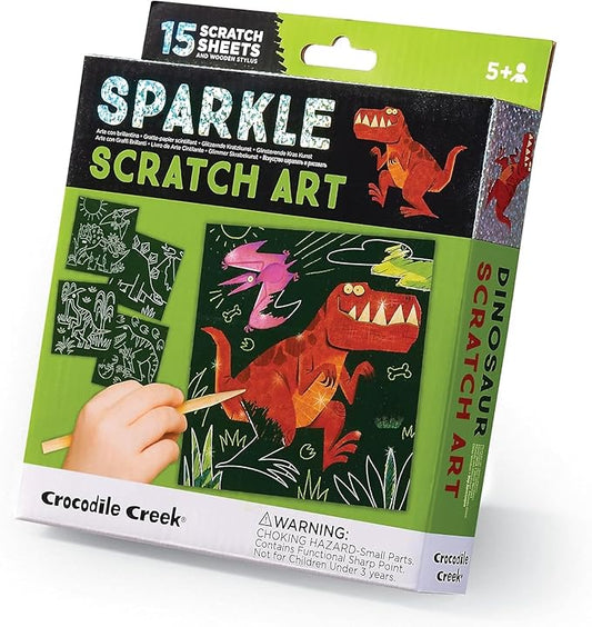 Crocodile Creek  Sparkle Scratch Art Dinosaurs