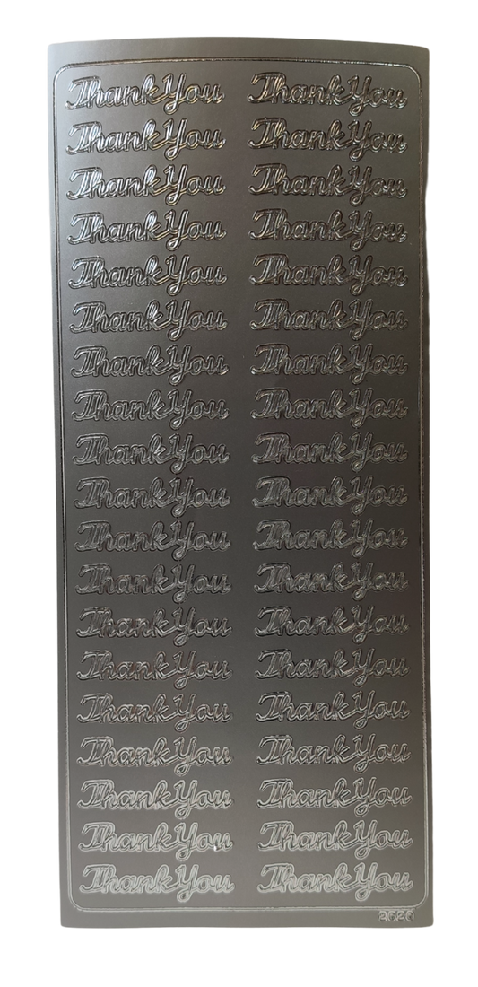 #PC2626S - Thank You Text Silver