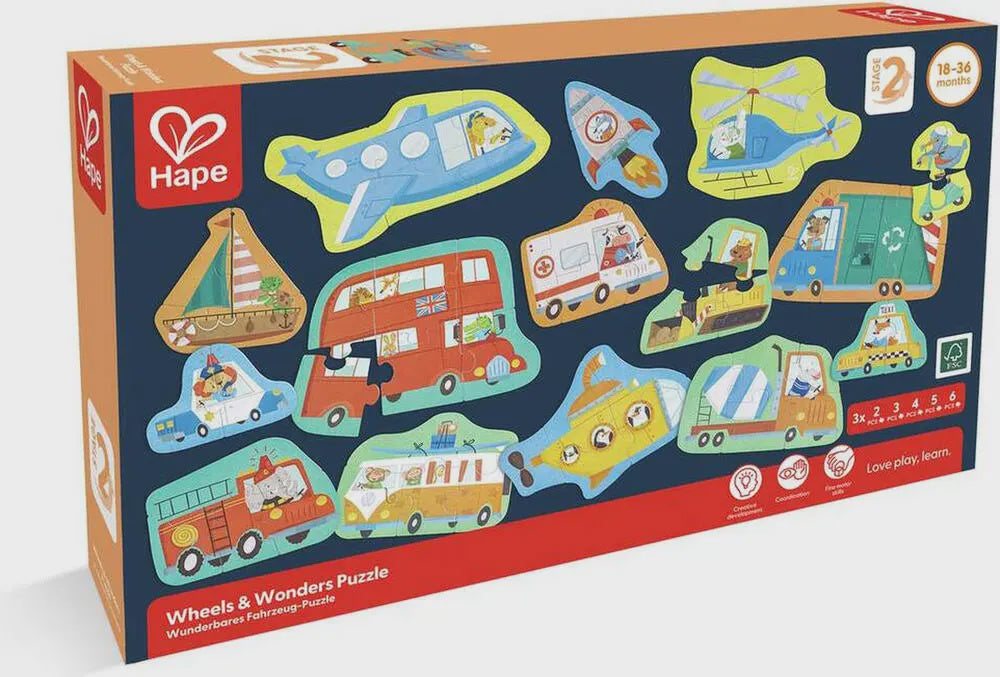 Hape Wheels & Wonder Puzzle