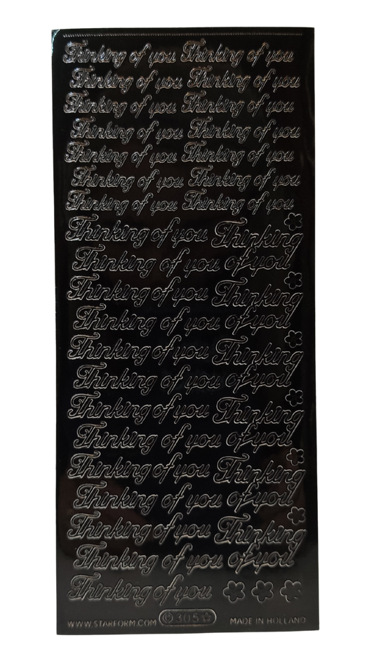 #PC305BK -Thinking Of You Text Black