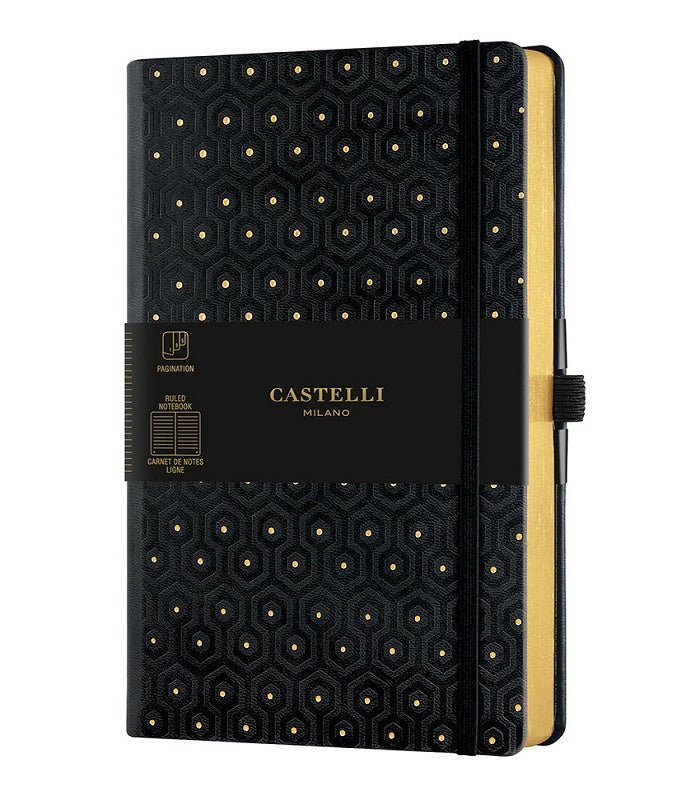 Castelli Milano Notebook Honeycomb Gold A5