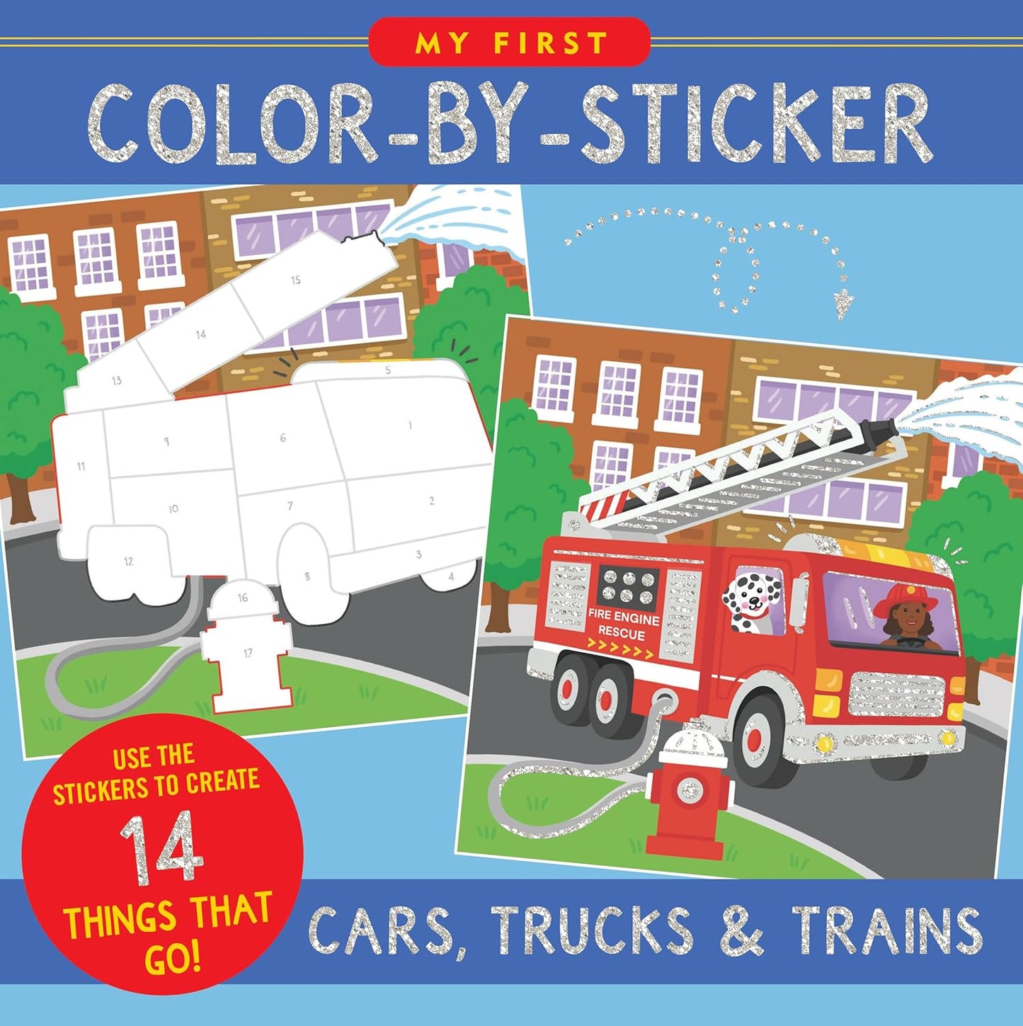 My First Color By Sticker Cars Trucks and Trains