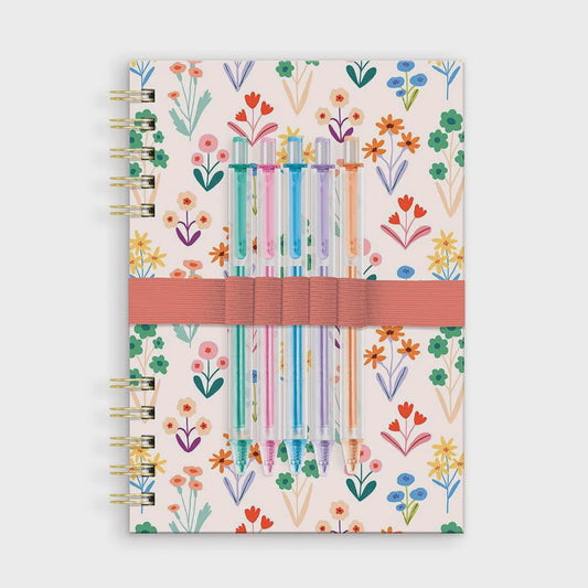Harper Spiral Notebook and Pen Set Meadow Style