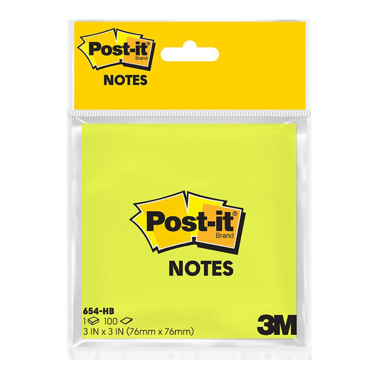 Postit Notes Lime Green 76X76Mm 100Pk