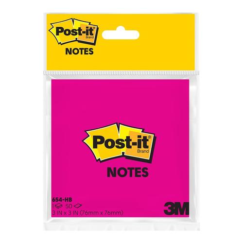 Hot Pink Sticky Note 76Mm X 76 Mm 50Lf