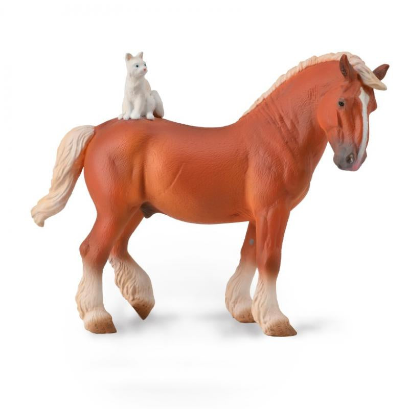 Draft Horse With Cat CollectA