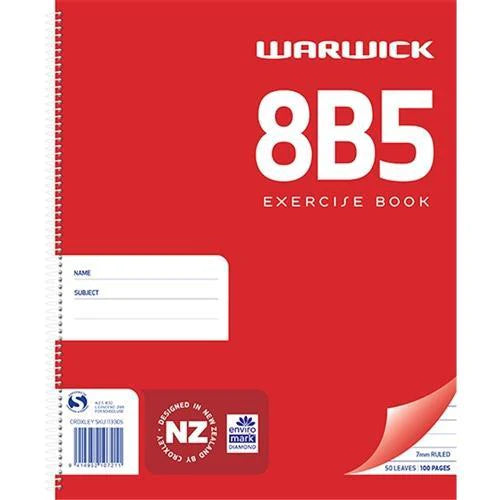 Notebook Warw 8B5 Spiral 7Mm Ruled 50Lf