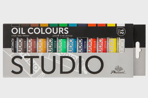 Phoenix Oil Paint Colour Set 12 X 12ml