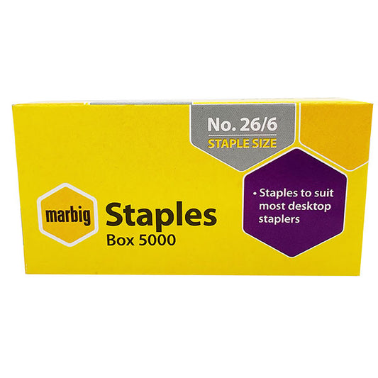 Staples Marbig 26/6 5000 Pack