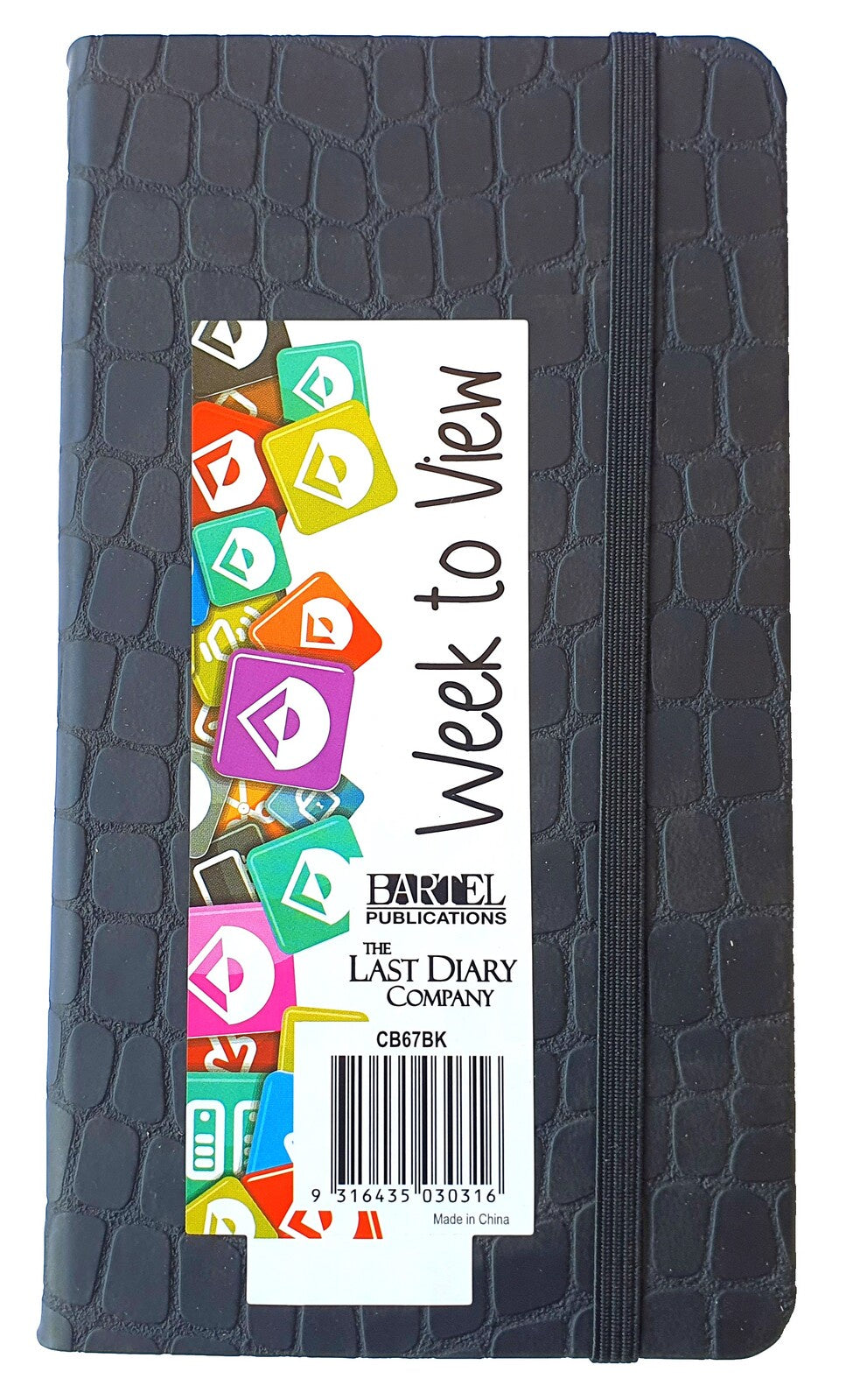 2026 Diary Croc B6 Week to View Casebound Black