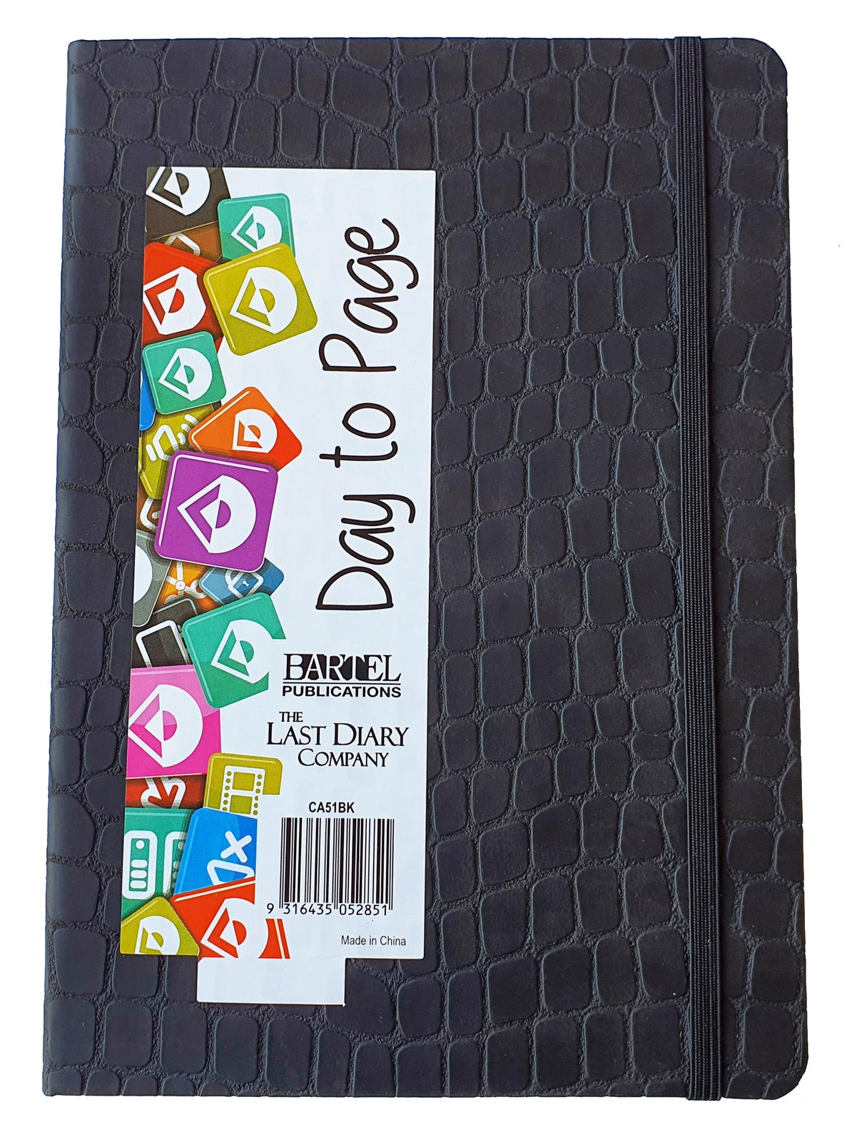 Croc Bound Diary A5 Day to Page Black