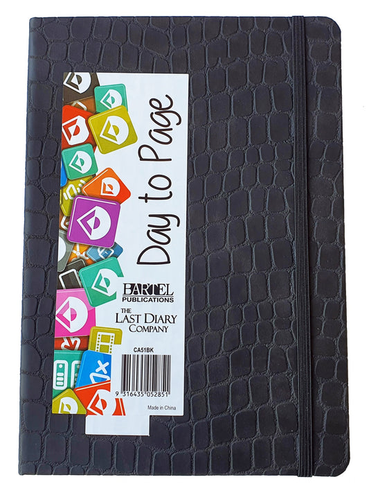 Croc Bound Diary A5 Day to Page Black