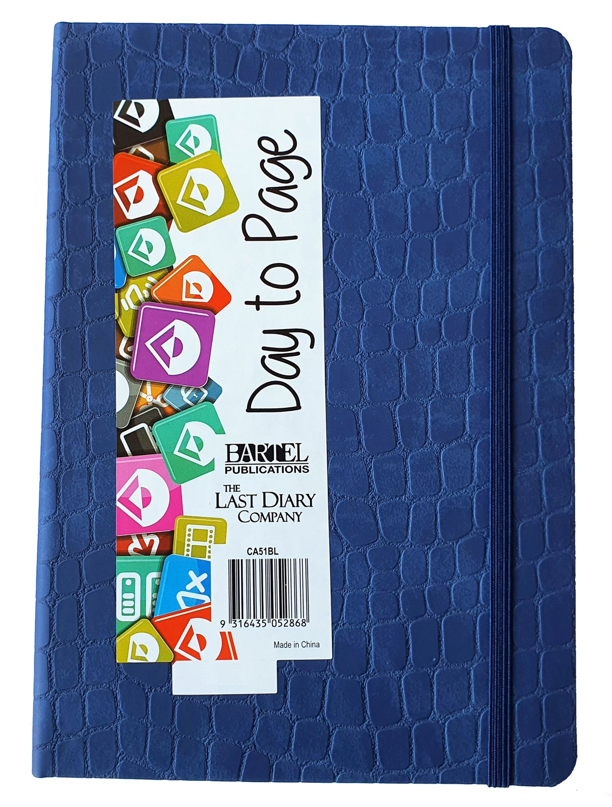 2026 Diary Croc A5 Day to Page Casebound Blue