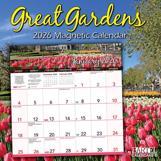 Calendar 2026 Magnetic 300x300mm Great Gardens