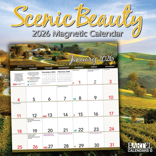 Calendar 2026 Magnetic 300x300mm Scenic Beauty