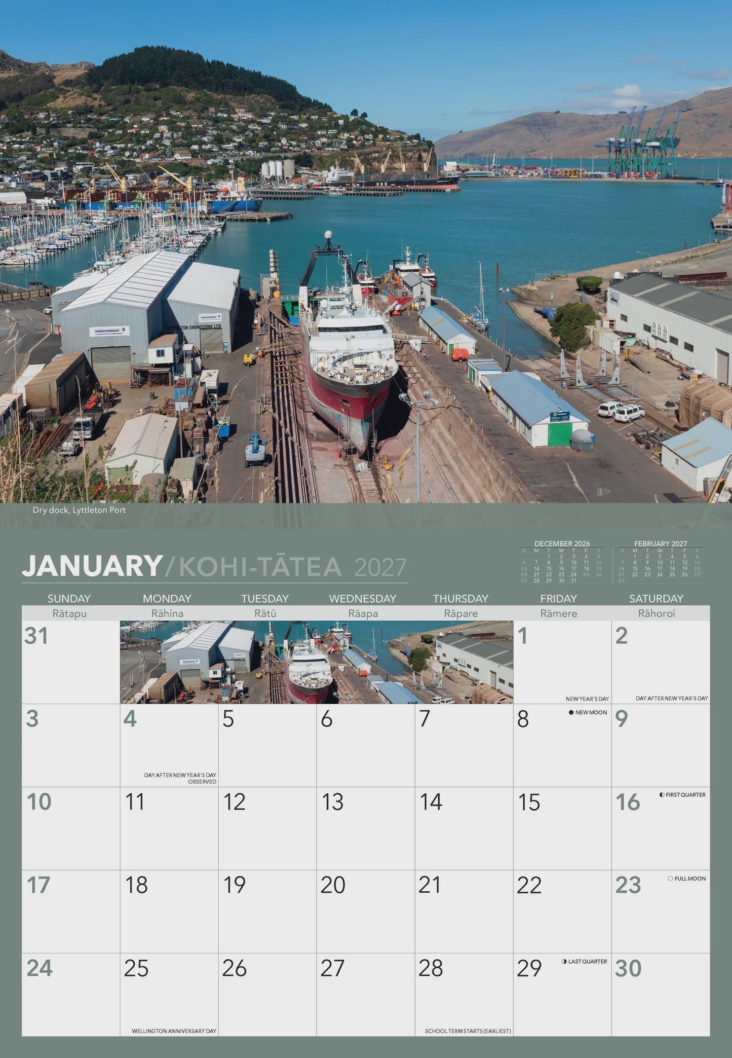Otautahi Christchurch & Canterbury  2027 Calendar