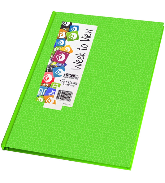 2026 Diary Everyday A5 Week to View Casebound Green