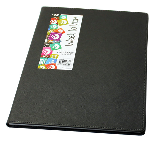 2026 Diary Becall A4 Week to View Casebound Black