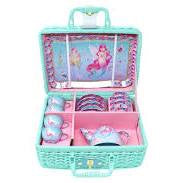 Shimmering Mermaid Tea Set in Basket