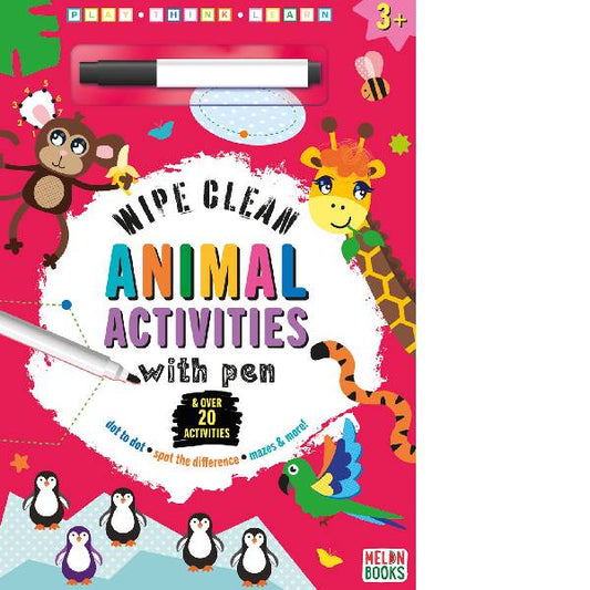 Animal Activities  Wipe Clean Book with Pen