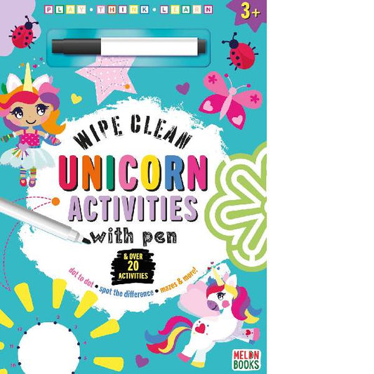 Unicorn Wipe Clean Activity Book with Pen