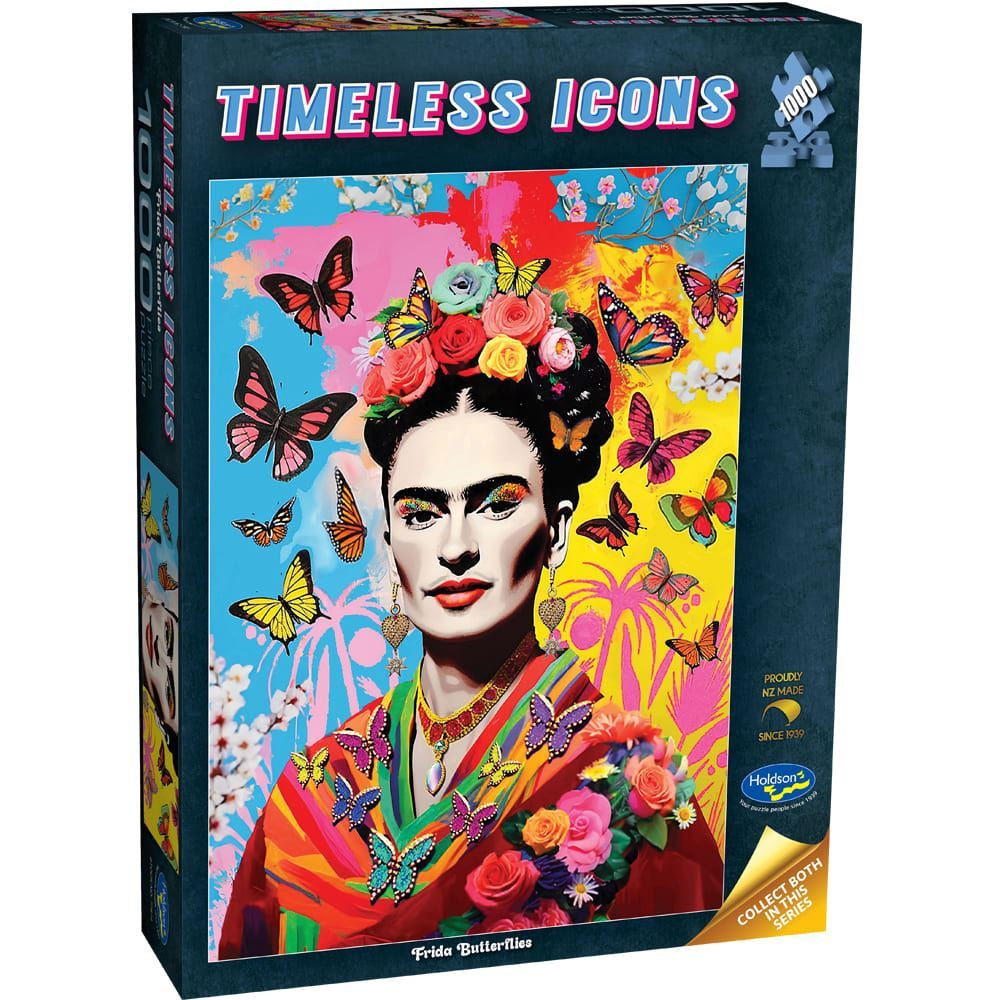 Timeless Icons 1000pc Puzzle - Frida Butterflies