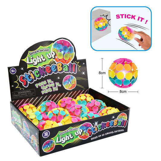 Flashing Suction Ball Colourful
