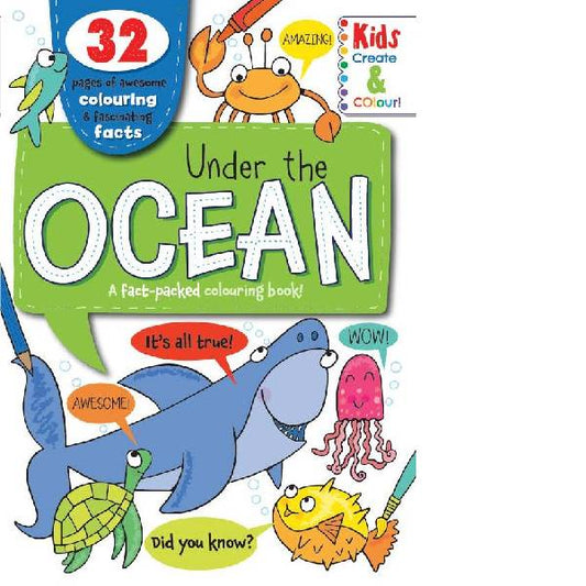 Under The Ocean Fact Colouring Book