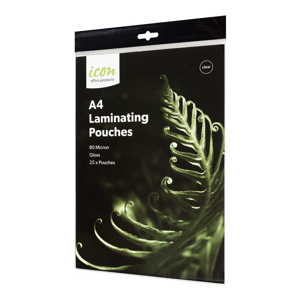 Icon Laminating Pouches A4 25 Pack