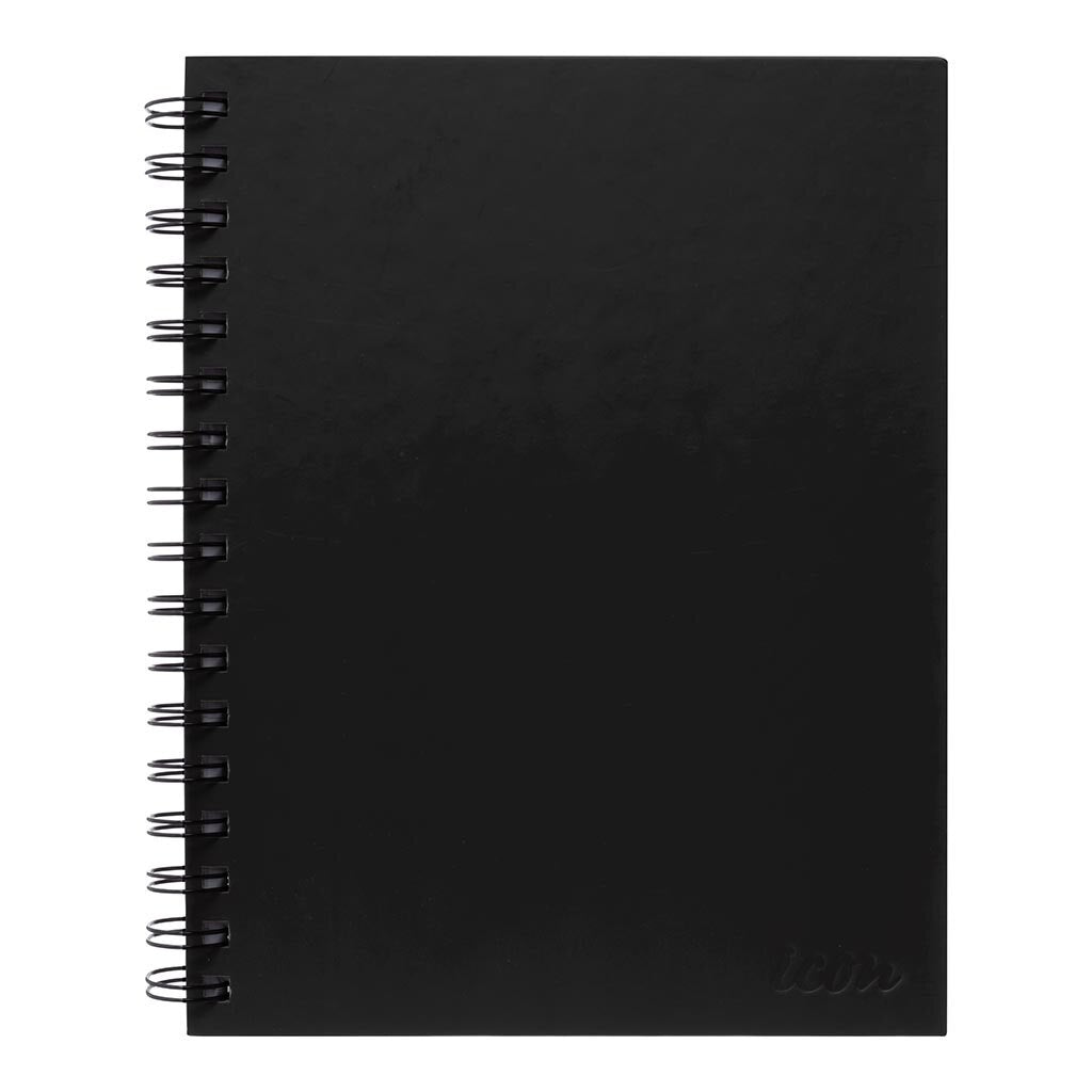 Icon Spiral Notebook Hard Cover A5 Black