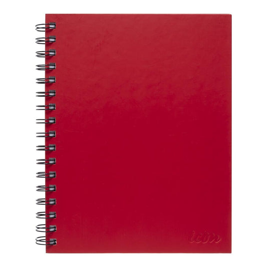 Icon Spiral Notebook Hard Back A5 Red