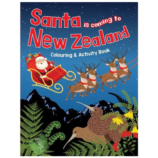 Santa Is Coming To Nz Colouring