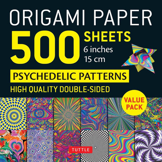Origami Paper 500 sheets Psychedelic Patterns 6" (15 cm) Tuttle Origami Paper: Double-Sided Origami Sheets Printed with 12 Different Designs