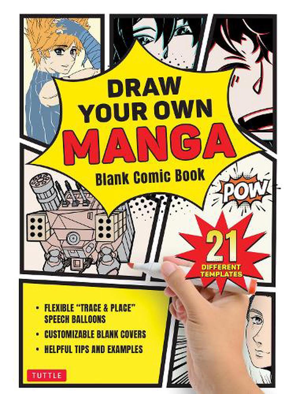 Draw Your Own Manga Blank Comic Book (With 21 Different Templates)