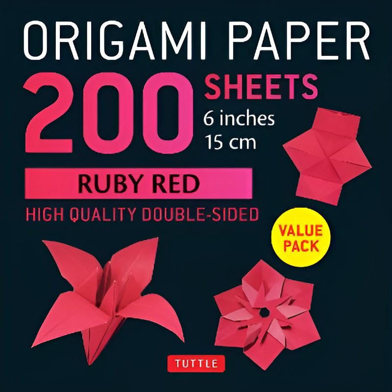 Origami Paper Ruby Red 200 sheets 6x6''(15cm) – PaperTree