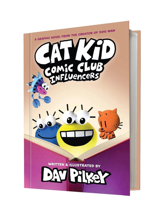 Cat Kid And The Comic Book Influencers - By Dav Pilkey