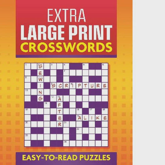Extra Large Print Crossword Easy To Read