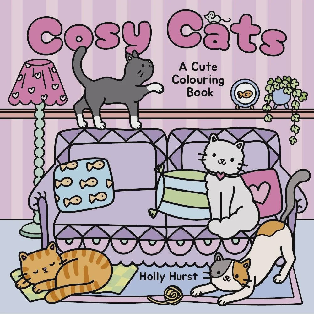 Cosy Cats Cute Colouring Book