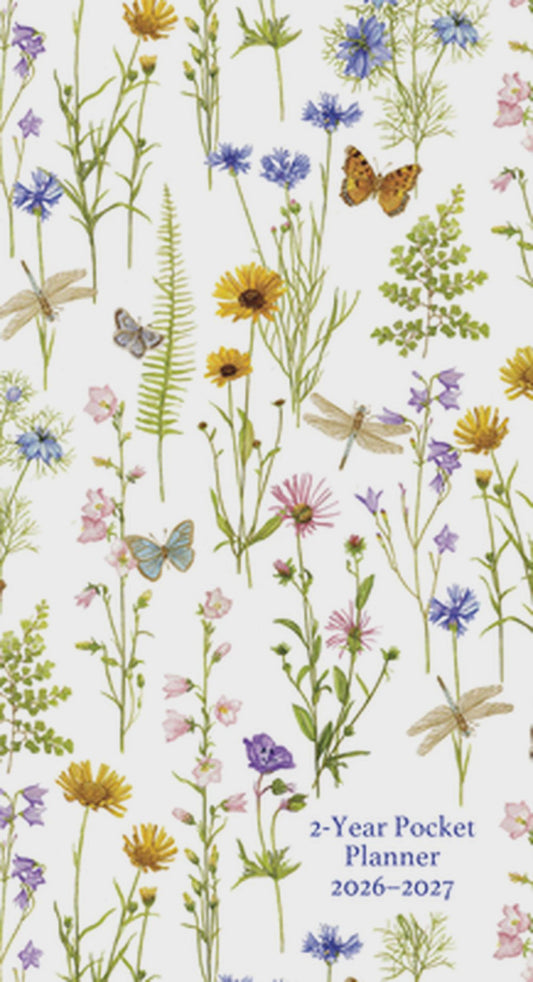 2026-27 Wildflower Garden 2-Year Pocket Planner (24-Month Calendar)