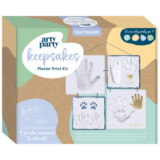Craftmaker Arty Party Keepsakes Plaster Print Kit