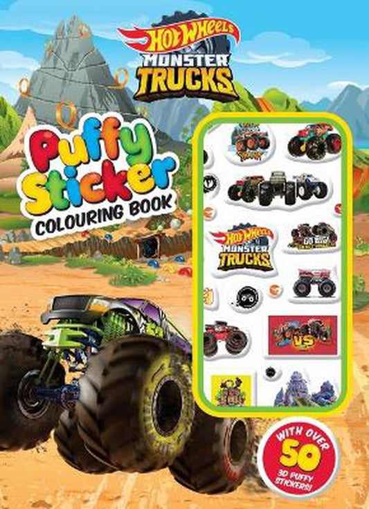 Hot Wheels Monster Trucks: Puffy Sticker Colouring Book