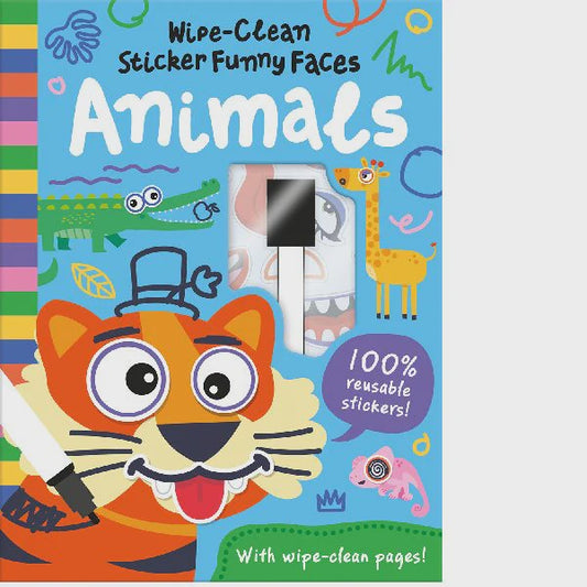 Animals Wipe Clean Sticker Funny Faces