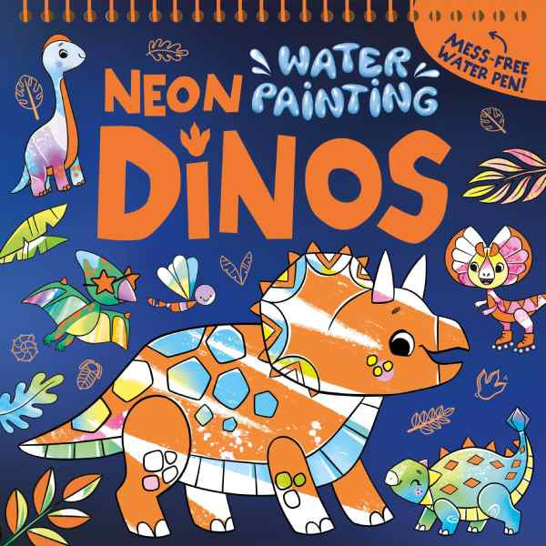Neon Dinos Water Painting