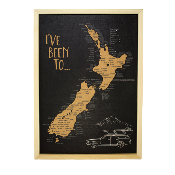 New Zealand Pin Cork Map - Moana Rd