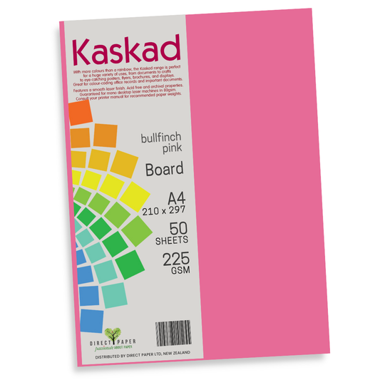 A4 Board Kaskad 225gsm Bullfinch Pink 12Pce