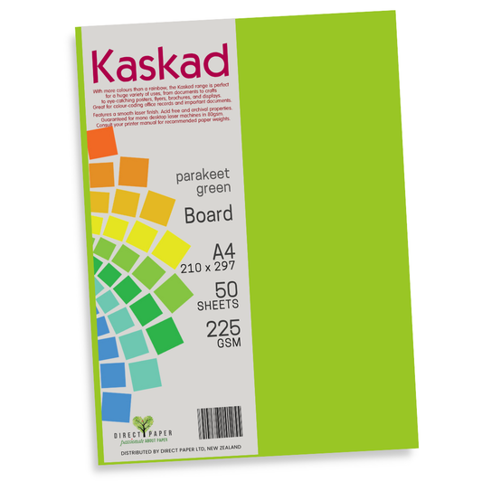A4 Card Kaskad 160gsm Parakeet Green 15Pce