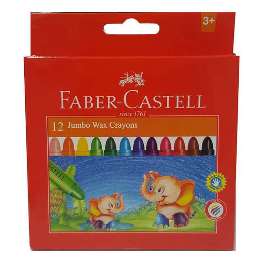 Faber Castell Jumbo 12 Wax Crayons