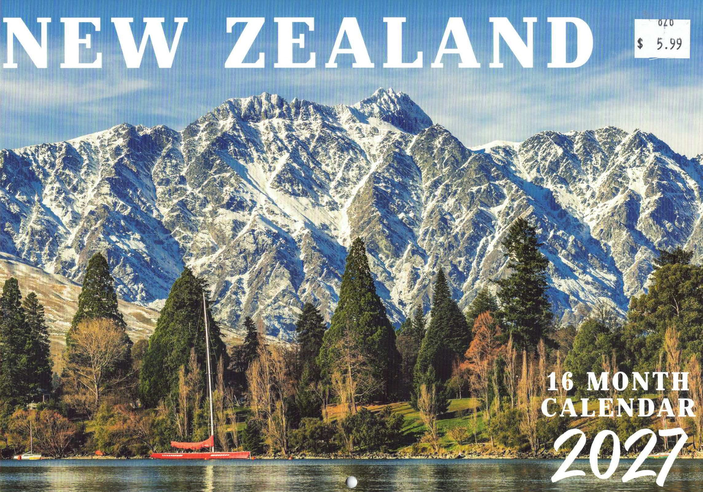 Calendar Rectangle New Zealand Landscapes 2027