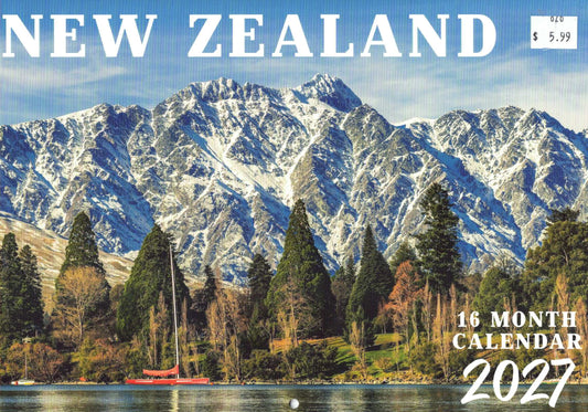 Calendar Rectangle New Zealand Landscapes 2027